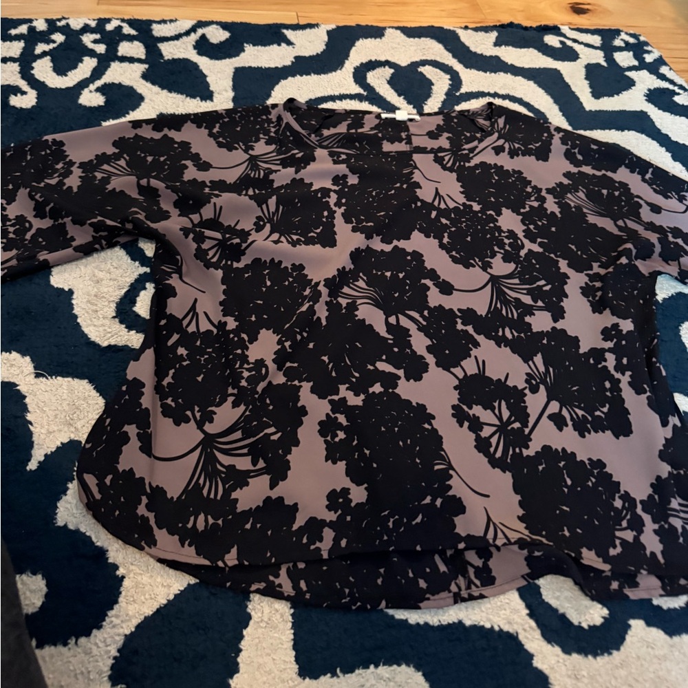 Black and brown blouse